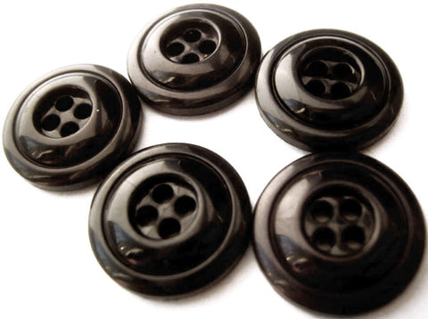 B2709 19mm Black High Gloss Nylon 4 Hole Button