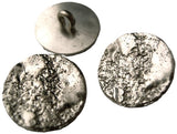 B2467 23mm Gilded Silver Poly Textured Shank Button