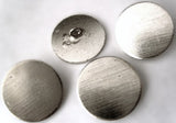 B2898 20mm Dull Silver Grain Texture Flat Edge Metal Shank Button