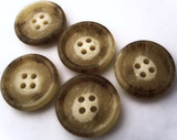 B2949 20mm Creams-Browns Dull Soft Sheen 4 Hole Button