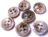 B2973 15mm Beige, Brown and Natural Matt Centre 4 Hole Button