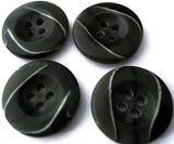 B2982 20mm Greys, Black and Natural Gloss 4 Hole Button