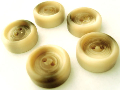 B3011 15mm Creams-Browns Very Chunky Bone Sheen 2 Hole Button