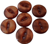 B3025 14mm Brown Tonal Shimmer 2 Hole Polyester Fish Eye Button