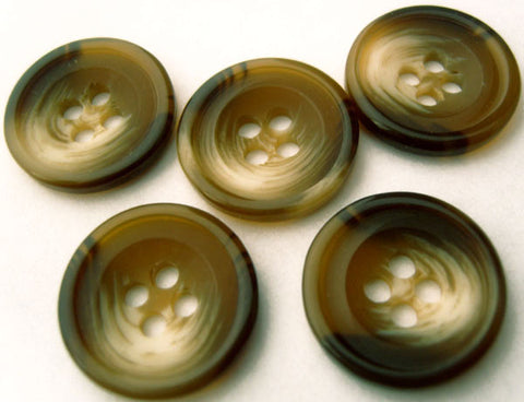 B3046 18mm Browns and Natural Matt Centre 4 Hole Button