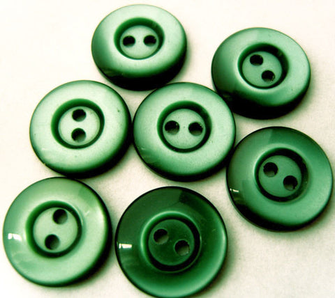 B3057 14mm Hunter Green Pearlised Polyester 2 Hole Button