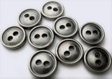 B4055 11mm Gun Metal Alloy 2 Hole Button