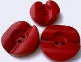 B4152 28mm Deep Red High Gloss Very Chunky 2 Hole Button