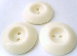 B4553 32mm Ivory Cream High Gloss Chunky 2 Hole Button