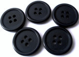 B4649 18mm Deep Navy Soft Sheen 4 Hole Button-Raised Gloss Rim