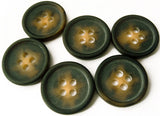 B4696 18mm Dark Brown-Rich Cream Bone Sheen 4 Hole Button