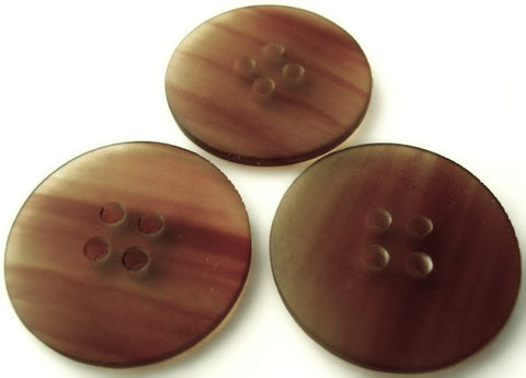 B4800 23mm Brown-Amber-Tortoise Shell Bone Sheen 4 Hole Button