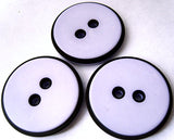 B4840 34mm Pale Orchid and Black Matt 2 Hole Button