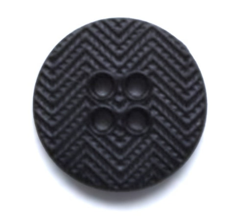 B6076 15mm Deep Smoked Grey Textured Nylon 4 Hole Button