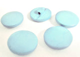 B8601 16mm Duck Egg Blue Bone Sheen Lightly Domed Shank Button