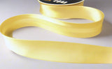 BB2014 25mm Butter Yellow Satin Bias Binding Tape