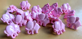 B16044 15mm Pink Elephant Shaped Novelty Kids Shank Button