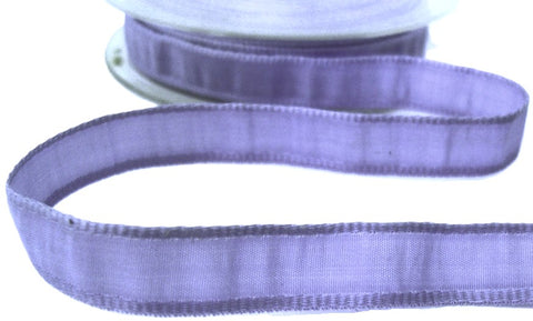 R0291 13mm Lilac Lightly Ruched Taffeta Satin Edge Ribbon, Berisfords