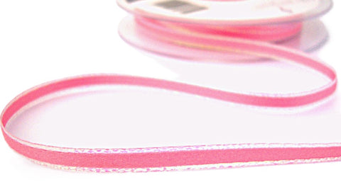 R0609 5mm Pink-Iridescent Metallic Edge Satin Ribbon by Berisfords