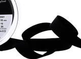 R1813 15mm Black Double Face Satin Ribbon by Berisfords