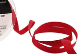 R2162 10mm Red Double Face Satin Ribbon by Berisfords