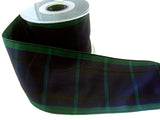 R2185 73mm Navy-Green-Black Black Watch Tartan Ribbon by Berisfords