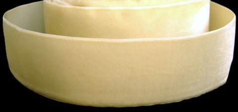 R2371 37mm Ivory Cream Nylon Velvet Ribbon