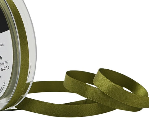 R3535 7mm Moss Green Double Face Satin Ribbon by Berisfords