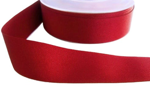 R4279 25mm Scarlet Berry Red Polyester Grosgrain Ribbon by Berisfords