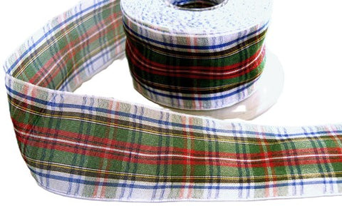 R6047 40mm Dress Stewart Tartan Sheer Ribbon by Berisfords