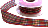 R2283 25mm Royal Stewart Tartan Sheer Ribbon by Berisfords