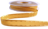 R6942 10mm Honey Gold Retro Stitch Taffeta Ribbon-Satin Borders