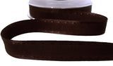 R6949 15mm Dark Brown Satin-Taffeta Retro Stitch Ribbon by Berisfords