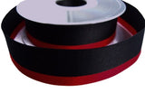 R6965 27mm Black and Red Double Face Satin Ribbon by Berisfords