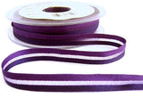 R7457 10mm Purple-Blackberry Satin-Sheer Stripe Ribbon by Berisfords