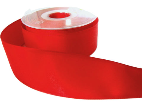 R7164 38mm Poppy Red Wire Edged Taffeta Ribbon by Berisfords