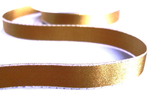 R7711 15mm Honey Gold-Iridescent Metallic Edge Satin Ribbon, Berisfords