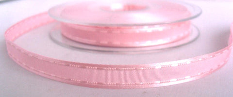 R7723 10mm Azalea Pink Satin-Taffeta Retro Stitch Ribbon by Berisfords