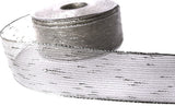 R8477 40mm Silver Metallic Mesh Empire Ribbon by Berisfords