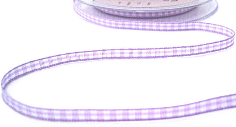 R8531 5mm Orchid-White Traditional Gingham Ribbon by Berisfords