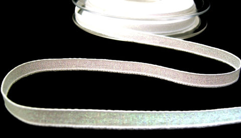 R8543 7mm White and Metallic Iridescent Dazzle Ribbon by Berisfords