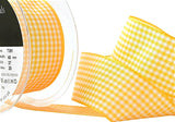 R9322 40mm Gold Yellow Polyester Gingham Ribbon by Berisfords