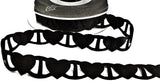 R9408 18mm Black Satin Linking Love Heart Ribbon by Berisfords