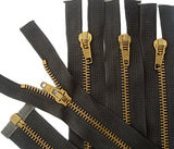 Z5247 46cm Dark Grey Brass Teeth No.5 Open End Zip