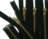 Z5207 69cm Forest Green Brass Teeth No.5 Open End Zip