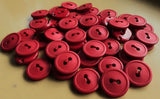 B0279 15mm Red Matt Nylon 2 Hole Button