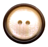 B10897 20mm Cream-Iridescent Mother Pearl Effect-Brown 2 Hole Button