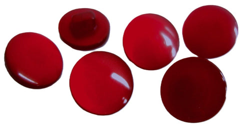 B11600 13mm Deep Red Pearlised Polyester Shank Button