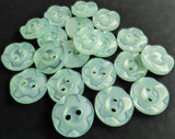 B11625 11mm Mint Green Dished Edge (Fruit Gum) Polyester 2 Hole Button