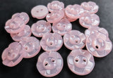 B11644 11mm Pink Dished Edge (Fruit Gum) Polyester 2 Hole Button